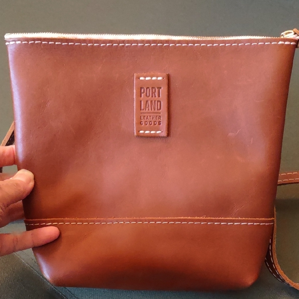 Portland Leather honey Festival Crossbody Bag